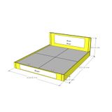  HAPPY FURNITURE , Giường ngủ bệt - TAKO , GNG_134 GNG_135 GNG_136 GNG_137 , 205cm x 18cm 