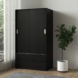  HAPPY FURNITURE , Tủ quần áo 2 cánh lùa - LUCA , TCL_014 , 100cm x 58cm x 176cm 