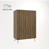  HAPPY FURNITURE , Tủ quần áo 2 cửa mở chân gỗ chéo - OSRI , TCM_012 , 120cm x 58cm x 180cm 