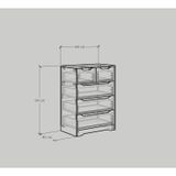  HAPPY FURNITURE , Tủ đựng đồ 5 ngăn kéo - ALEE , THK_042 , 70cm x 40cm x 94cm 