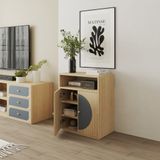  HAPPY FURNITURE , Tủ lưu trữ 2 cửa mở - BANA , TCM_125 , 60cm x 34cm x 70cm 