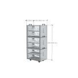  HAPPY FURNITURE , Gỗ tự nhiên , Tủ lưu trữ 6 ngăn kéo gỗ Plywood - GAMOR , THK_205 , 60cm x 40cm x 130cm DxRxC 