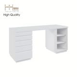  HAPPY FURNITURE , Bàn làm việc 2 bên hộc tủ MACRO ,BAN_008 , 160cm x 60cm x 75cm 