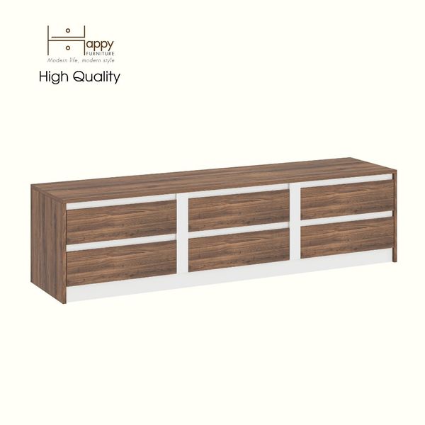  HAPPY FURNITURE , Tủ lưu trữ 6 ngăn kéo - ELIS , THK_337 , 181cm x 45cm x 47cm DxRxC 