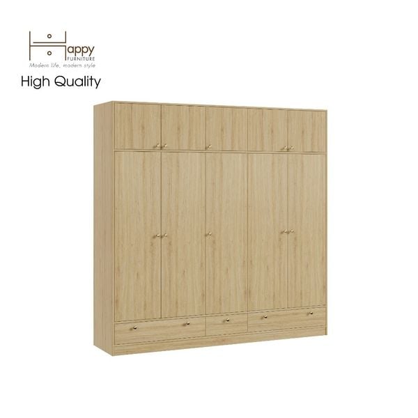  HAPPY FURNITURE , Tủ quần áo - ELEGANT , TCM_046 , 2m2x2m2 , 220cm x 54cm x 220cm 
