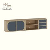 HAPPY FURNITURE , Kệ TV 2 cửa mở - BANA , KTV_031 , 220cm x 40cm x 52cm 