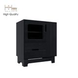  HAPPY FURNITURE , Tủ lưu trữ cửa kính 2 cánh mở 2 ngăn kéo - MOLLY , TCM_110 , 72cm x 40cm x 82cm 