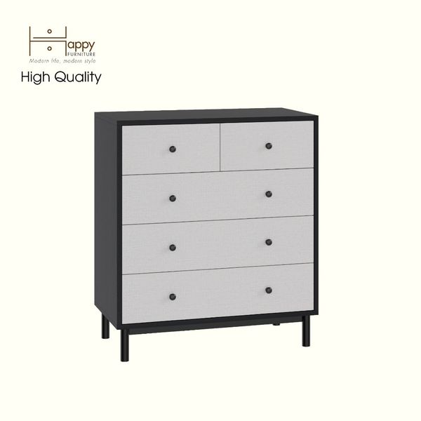  HAPPY FURNITURE , Tủ lưu trữ 5 ngăn kéo - LIVIK, THK_274 , 76cm x 40cm x 86cm DxRxC 
