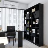  HAPPY FURNITURE , ALVA - Kệ sách 3 cửa mở 2 ngăn kéo, KSA_072 , 180cm x 28cm x 210cm DxRxC 