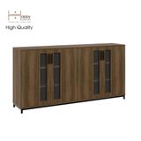  HAPPY FURNITURE , Tủ lưu trữ 4 cửa mở chân sắt - LOUIS , TCM_030 , 168cm x 36cm x 84cm 