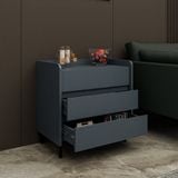  HAPPY FURNITURE , Tủ lưu trữ 3 ngăn kéo chân sắt - LAVIA , THK_154 , 66cm x 40cm x 66cm 