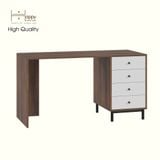  HAPPY FURNITURE , Bàn làm việc 4 ngăn kéo - LIVIK, BAN_141 BAN_142, 59cm x 75cm RxC 