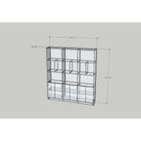  HAPPY FURNITURE , Kệ sách 6 cửa mở - CATY, KSA_084 , 160cm x 28cm x 180cm DxRxC 