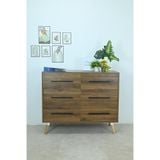  HAPPY FURNITURE , Tủ đựng đồ 6 ngăn chân gỗ chéo -  OSRI , THK_026 , 120cm x 50cm x 100cm 