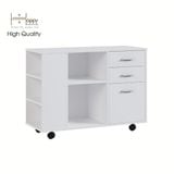 HAPPY FURNITURE , Tủ đựng hồ sơ kết hợp kệ sách - COMFEE , THK_017 , 100cm x 40cm x 66cm 
