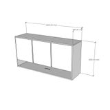  HAPPY FURNITURE , Tủ lưu trữ 3 cửa mở - LILY , TCM_096 , 160cm x 44cm x 80cm 