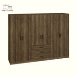  HAPPY FURNITURE , HEINEE - Tủ quần áo 6 cửa mở, TCM_218 , 240cm x 54cm x 180cm DxRxC, sản phẩm phổ thông 