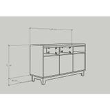  HAPPY FURNITURE , Tủ lưu trữ 3 cửa mở - KINA , TCM_040 , 124cm x 40cm x 72cm 