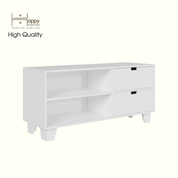  HAPPY FURNITURE , ALVA - Kệ TV 2 ngăn kéo 2 cửa lùa, KTV_066 , 120cm x 40cm x 56cm DxRxC 