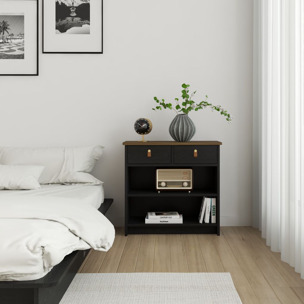  HAPPY FURNITURE , Tủ lưu trữ 3 tầng 2 ngăn kéo - NOMIA , THK_068 , 68cm x 35cm x 64cm 