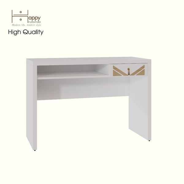  HAPPY FURNITURE , Bàn trang điểm 1 ngăn kéo - CHARIS , BAN_067 , 110cm x 45cm x 75cm 