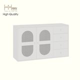  HAPPY FURNITURE , Tủ quần áo 4 ngăn kéo 2 cửa mở - MAY , TLT_059 , 140cm x 45cm x 84cm DxRxC 