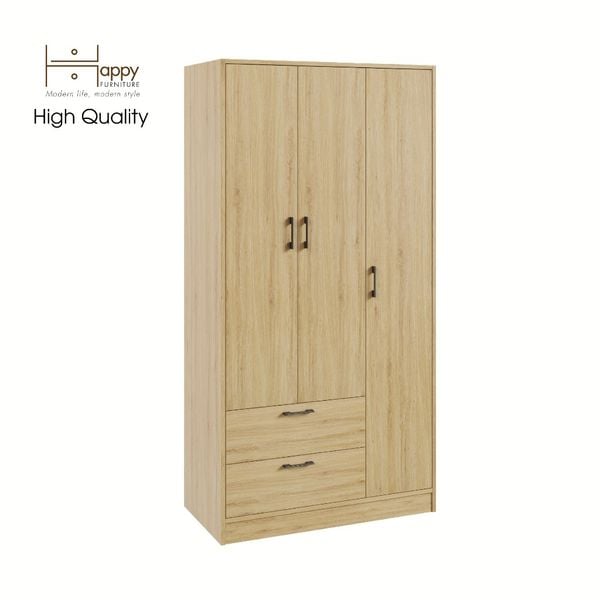  HAPPY FURNITURE , Tủ quần áo đa năng 3 cửa mở - SALY , TCM_007 , 92cm x 45cm x 180cm 