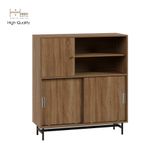  HAPPY FURNITURE , Tủ lưu trữ cánh lùa chân sắt - LUCA , TCL_015 , 108cm x 40cm x 120cm 