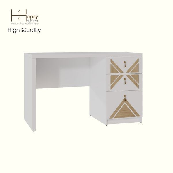  HAPPY FURNITURE , Bàn làm việc 3 ngăn kéo - CHARIS, BAN_068 , 120cm x 55cm x 75cm 