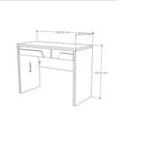  HAPPY FURNITURE , Bàn trang điểm 2 ngăn kéo - PONIX , BAN_066 , 100cm x 45cm x 75cm 