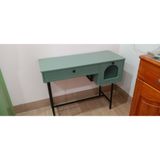  HAPPY FURNITURE , Bàn trang điểm 2 ngăn kéo chân sắt - SISEEL , BAN_093 , 100cm x 50cm x 75cm 