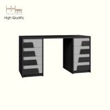  HAPPY FURNITURE , Bàn làm việc 8 ngăn kéo - PONIX , BAN_065 , 140cm x 59cm x 75cm 
