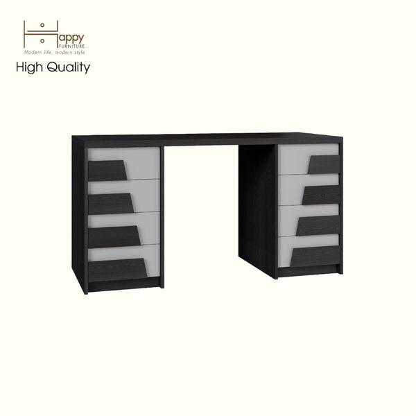  HAPPY FURNITURE , Bàn làm việc 8 ngăn kéo - PONIX , BAN_065 , 140cm x 59cm x 75cm 
