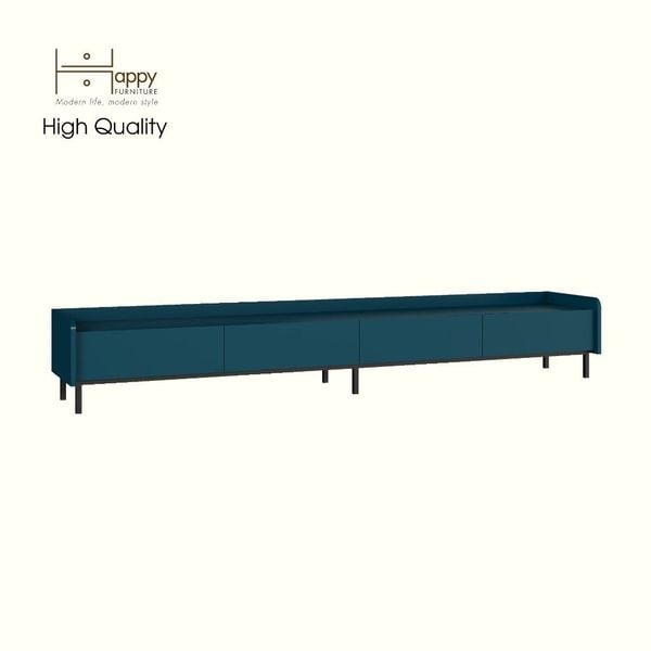  HAPPY FURNITURE , Kệ TV 4 ngăn kéo chân sắt - LAVIA , KTV_045 , 220cm x 40cm x 34cm 