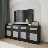  HAPPY FURNITURE , Kệ TV 4 ngăn kéo 4 cửa mở - MAY , KTV_097 , 200cm x 45cm x 80cm DxRxC 