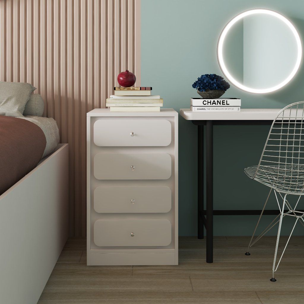  HAPPY FURNITURE , Tủ đựng đồ 4 ngăn kéo - SWEETY , THK_083 , 45cm x 50cm x 75cm 