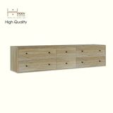  HAPPY FURNITURE , ZACY - Kệ TV 6 ngăn kéo, KTV_062 , 200cm x 40cm x 46cm DxRxC, Sản phẩm phổ thông 