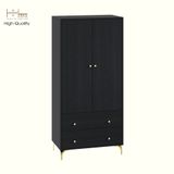  HAPPY FURNITURE , Tủ lưu trữ 2 cửa mở 2 ngăn kéo - HAPPI, TCM_229 , 70cm x 40cm x 150cm DxRxC 