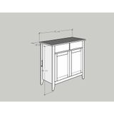  HAPPY FURNITURE , Tủ đựng đồ 2 ngăn kéo 2 cửa mở - CANA , THK_001 , 91cm x 40cm x 84cm 