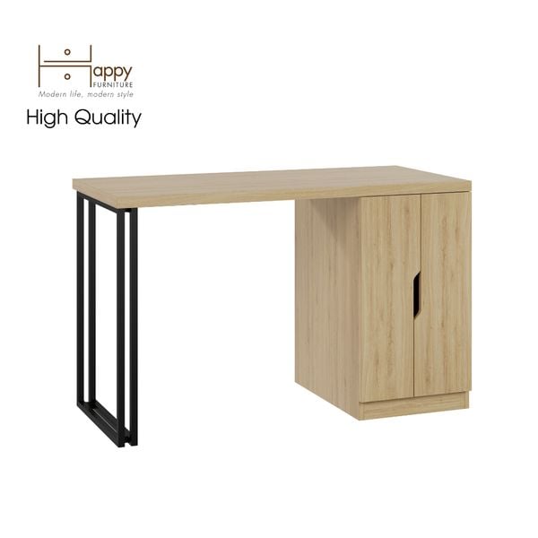  HAPPY FURNITURE , Bàn làm việc chân sắt - DASH , BAN_030 , 120cm x 55cm x75cm 