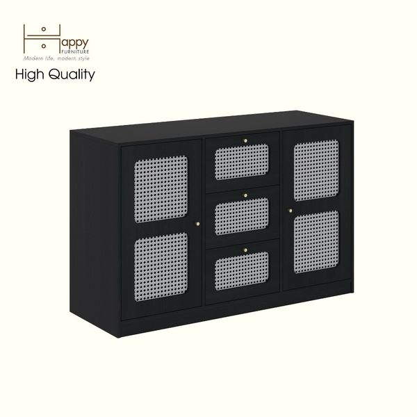  HAPPY FURNITURE , Tủ lưu trữ 3 ngăn kéo 2 cửa mở - MAY , TLT_061 , 140cm x 50cm x 90cm DxRxC 