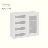  HAPPY FURNITURE , Tủ lưu trữ 4 ngăn kéo 1 cửa mở - MAY , TLT_060 , 110cm x 45cm x 93cm DxRxC 