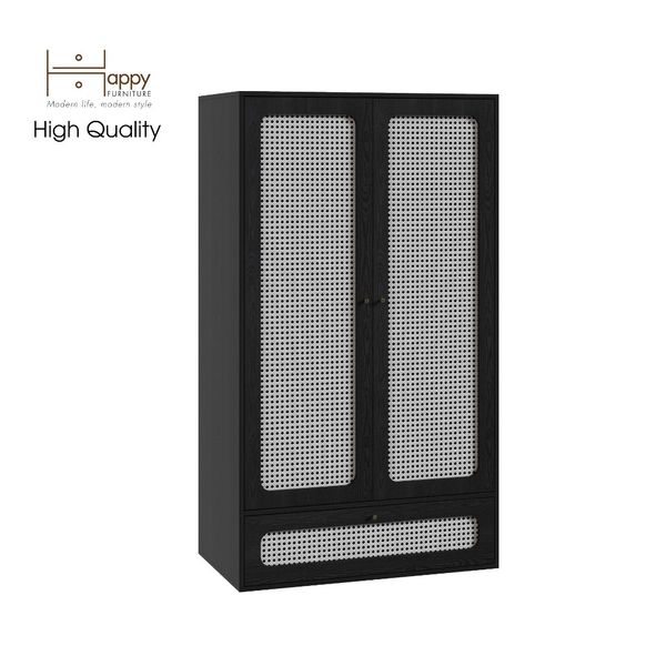  HAPPY FURNITURE , Tủ quần áo cánh mây - MEYDAN , TCM_051 , 100cm x 58cm x 176cm 