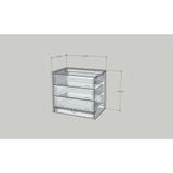  HAPPY FURNITURE , HEINEE - Táp đầu giường 3 ngăn kéo, THK_231 , 60cm x 40cm x 54cm DxRxC, sản phẩm phổ thông 