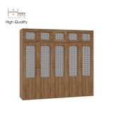  HAPPY FURNITURE , Tủ quần áo 2m4x2m2 cánh mây - MEYDAN , TCM_052 , 240cm x 58cm x 220cm 
