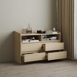  HAPPY FURNITURE , Tủ lưu trữ 4 ngăn kéo - KATE , THK_323 , 120cm x 45cm x 79cm DxRxC 