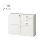  HAPPY FURNITURE , Tủ đựng đồ 3 ngăn kéo 3 ngăn cửa mở - WESLEY , TCM_017 , 90cm x 30cm x 70cm 