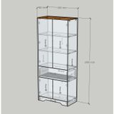  HAPPY FURNITURE , Tủ lưu trữ 4 cửa mở 1 ngăn kéo - SAFA , TCM_260 , 80cm x 40cm x 190cm DxRxC 