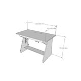  HAPPY FURNITURE , Bàn nâng hạ tăng giảm chiều cao - HELI , BAN_E_009 , 120cm x 60cm x 75cm 