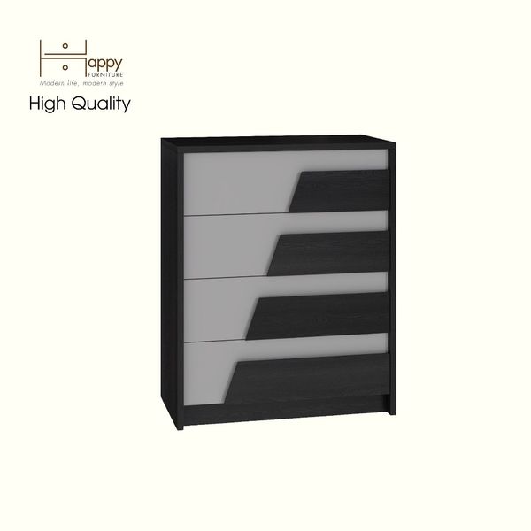  HAPPY FURNITURE , Tủ lưu trữ 4 ngăn kéo - PONIX , THK_112 , 60cm x 32cm x 74cm 